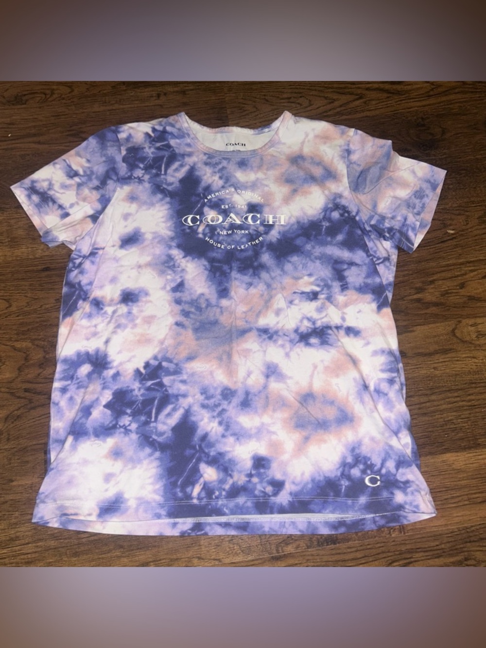 COACH women’s' Purple Tie-Dye Tee